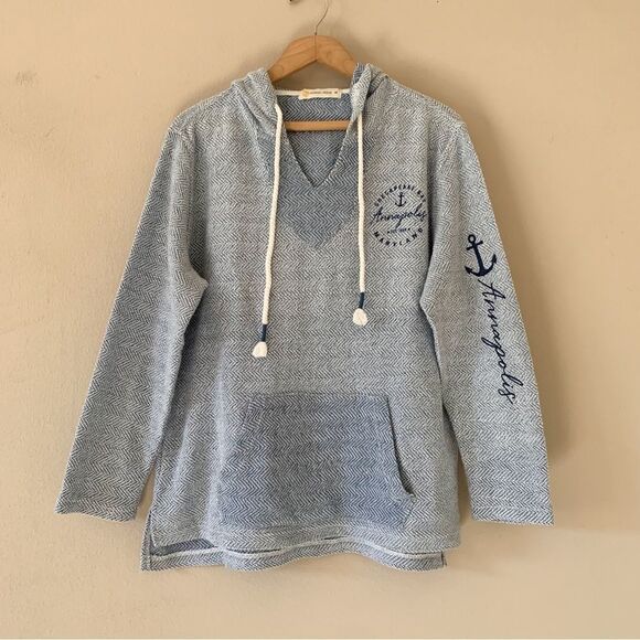 Ocean Drive Surfer Woven Knit Pullover Hoodie - Picture 1 of 7